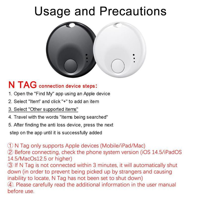 (Ios Only)Gps Tracker for Car,Mini Trackers Device ,No Monthly Fee-Best Hidden GPS Trackers,Anti-Lost Device,Works with Apple Find My (Ios Only) Travel Gadgets Black