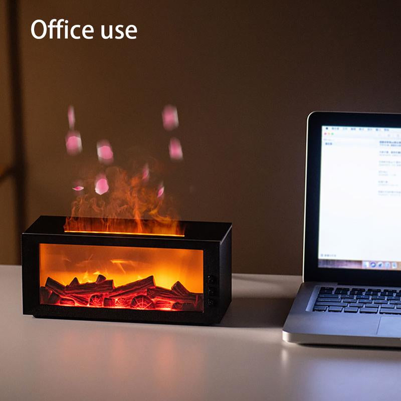 300Ml Colorful Fireplace Flame Humidifier Aromatherapy Diffuser with Remote and Timer for Home and Office Fire Diffuser Aroma Diffuser Humidifier Humidifier Purifier Bourbon Humidifier Whisker Humidifier