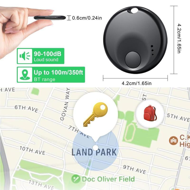 (Ios Only)Gps Tracker for Car,Mini Trackers Device ,No Monthly Fee-Best Hidden GPS Trackers,Anti-Lost Device,Works with Apple Find My (Ios Only) Travel Gadgets Black