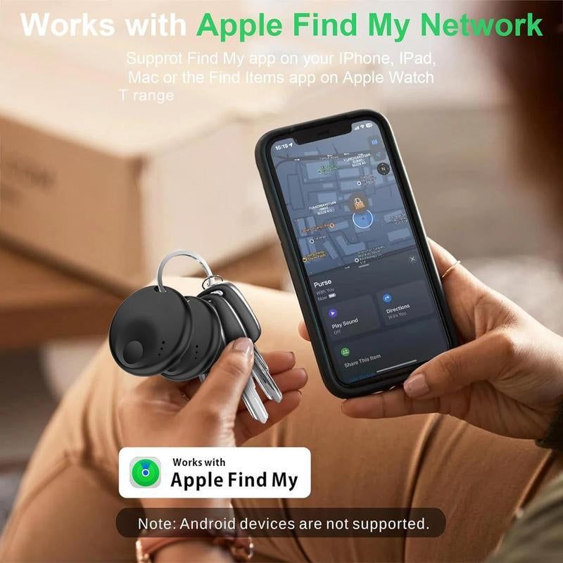 (Ios Only)Gps Tracker for Car,Mini Trackers Device ,No Monthly Fee-Best Hidden GPS Trackers,Anti-Lost Device,Works with Apple Find My (Ios Only) Travel Gadgets Black
